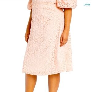 ELOQUII Pink Dogwood sz 22 skirt NWT. FULLY LINED